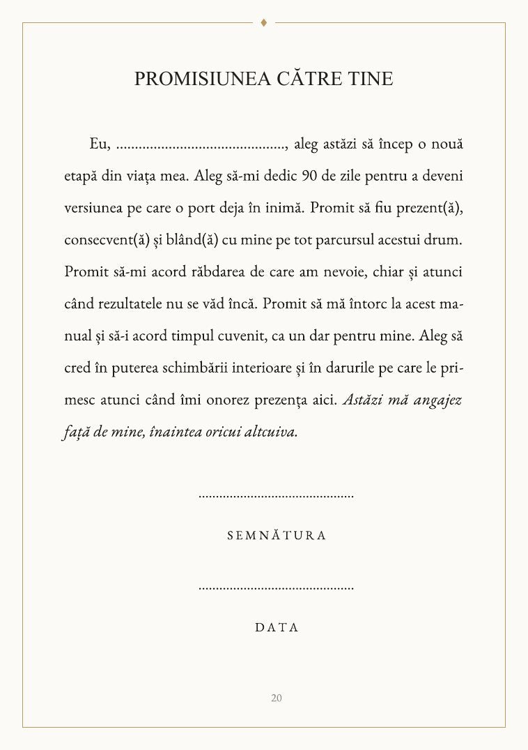 Pagina Promisiunea către tine